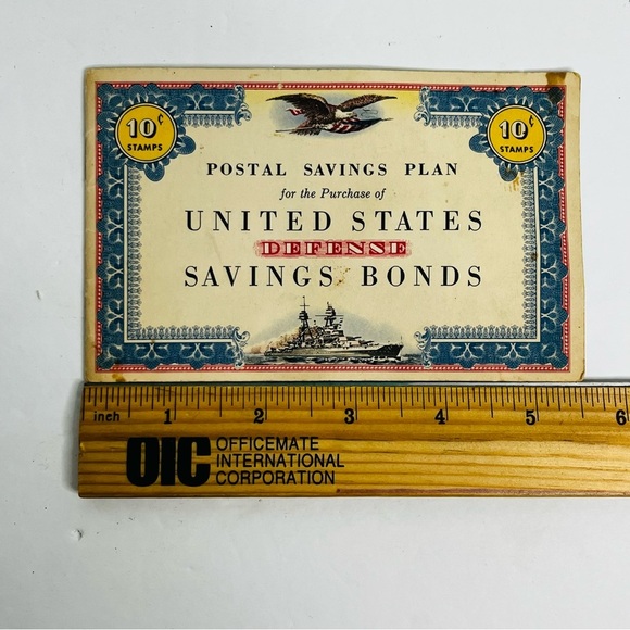 us w57 2 in postal savings booklet form ps33-10a savings stamps 1941 - Picture 7 of 8